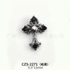 Estilo Punk Halloween Nova Joia Nail Art Cruz Retrô Cravejada com Diamante Negro Croxin Joias da Série Estilo Dark