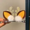 Diadema Luminosa Navideña de Dibujos Animados Pinzas para el Cabello Diadema Dulce Linda de Astas Ambiente Pinzas de Felpa para el Cabello para Niños