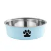 Directo de Fábrica Mascota doble capa acero inoxidable cuenco gato cuenco perro antideslizante resistente a caídas comedero anti-golpes cuenco comida perro al por mayor