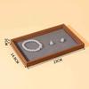 Bandeja de Joyería de Madera Maciza Plato de Juego de Texto Almacenamiento de Joyas Jade Jade Paleta de Reloj Exhibidores