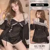 Floral Emotion Almohadilla para Sujetador Marina Encaje Estilo Puro Deseo Satén Encaje Espalda Descubierta Tirante Tentación Adornado Conjunto de Bata a Juego A543