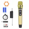Microfone Sem Fio 2.4g Seção V Anti-Apito Entretenimento Microfone Ktv Microfone de Palco com Carregamento Placa de Som Microfone para Transmissão Ao Vivo