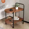 Mesa de centro pequena, mesa lateral móvel para sofá da sala, mesinha para tomar chá e trabalhar, carrinho pequeno para loja de roupas, carrinho de jantar, prateleira de armazenamento
