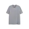 Yidao Vintage 2026 Verão Novo Retrô Americano Simples Cor Sólida Patchwork Desconstruído Gola Redonda Solto Unissex Manga Curta Camiseta