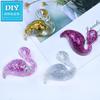 Colgante de gota de cristal antiguo para hacer tú mismo, colgante de dragón y fénix de jade, estatua de Buda Guanyin, espejo de loto de concha, molde de silicona