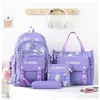 Mochila Nueva Linda Dibujo Animado Mochila Escolar para Estudiante de Primaria Versión Coreana Femenina Mochila de Moda Juego de Múltiples Piezas Mochila