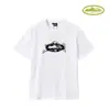 Marca de moda estadounidense Corteiz Camiseta Casual Deportiva Holgada de Manga Corta con Estampado de Barco de Crucero Alcatraz para Pareja