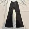 Jeans rectos de tiro alto estilo nicho de alta calle americana, con acabado a mano encerado, microcampana, largos hasta el suelo, elásticos, para hombre