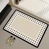 Tapete de Chão Absorvente de Água para Banheiro Estilo Minimalista Lama de Diatomáceas Antiderrapante Resistente à Sujeira Fácil de Limpar Tapete para Entrada de Banheiro Chuveiro Vaso Sanitário