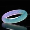 Pulsera al por mayor de alta calidad tipo hielo jade sintético morado-verde, Pulsera de jade cuarcita, Pulsera tipo hielo perfectamente pura