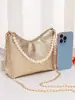 Bolso Tejido Estilo Coreano Estilo Occidental 2025 Verano Nuevo Bolso Cubo Retro Bolso de Hombro Versátil Bolso de Mujer