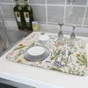 Tapete de Encimera Retro Transfronterizo de Tierra de Diatomeas Encimera de Cocina Absorbente Drenante Tapete Lavabo Salpicaduras Tapete Lavable Aislamiento Térmico