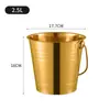 Cubo de Hielo Engrosado de Acero Inoxidable Cubo para Cubitos de Hielo Cubo de Hielo Ktv Bar de una Sola Capa con Doble Asa Cabeza de Tigre Cubo para Vino Tinto Cerveza Champaña