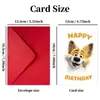 Transfronterizo Nuevo Juego de 10 Piezas/Set Tarjeta de Felicitación de Cumpleaños Juego de Sobres Perro de Dibujos Animados Lindo Tarjeta de Bendición de Cumpleaños