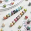 Contas Estilo Chinês Retro Cerâmica Imitação Padrão Dragão Contas de Vidro Contas Soltas Pulseira DIY Feita à Mão Acessórios de Joias