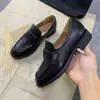 Couro de Bezerro Marrom Preto Slip-on Solado Macio Versáteis Mocassins Para o Trabalho Feminino Salto Grosso JK Estilo Britânico Feminino Sapatos de Salto Médio