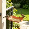 Comedero para pájaros para balcones exteriores, patio exterior colgante, comedero impermeable, comedero de polipropileno para gorriones salvajes