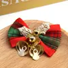 Nuevo Lazo de Navidad DIY Lazo con Mini Campana Lazo Decorativo para Corona de Navidad con Colgante de Campana