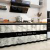 Cortina protectora para alacena de cocina estilo americano, cortina de puerta impermeable y a prueba de humo, riel deslizante sin perforaciones, organizador de artículos diversos, zapatero, cortina para cubrir fealdad