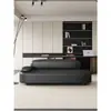 Sofá de Couro Novo Minimalista Moderno de Luxo Leve para 2 Lugares Sala de Estar Quarto Reclinável Casual Recepção Chaise Lounge Sofá