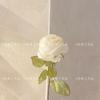 Flor Artificial Rosa Quemada Retro de Borde Quemado Transfronteriza Borde Quemado Único Flor Falsa Ramo de Boda Flor de Rosa de Borde Quemado Simulado