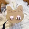 Lindos Aretes Asimétricos de Conejo y Oso de Dibujos Animados Dulces 2026 Diseño de Nicho Aretes y Accesorios para Orejas de Gama Alta