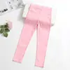 Pantalones de Lápiz para Niñas Primavera y Verano Delgados Color Caramelo Ropa Exterior Infantil Leggings Niños Grandes Ajustados Leggings Negros