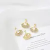 Pingente de Folha de Ginkgo Cheio de Diamantes Moda Acessórios de Joias Coreanas DIY Colar Brincos Acessórios Atacado
