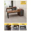 Set de escritorio y silla moderno y sencillo para personal de oficina, estación de trabajo individual con cajón, escritorio para computadora
