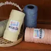 Hilo de algodón hueco de hebra redonda de seda dorada 2 mm de grosor medio algodón y lino tejido a mano ganchillo DIY material de envoltorio para hilo secundario hilo
