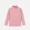 Blusas Térmicas Infantis com Forro de Fleece, Espessadas para Outono e Inverno, Camisetas de Manga Longa com Gola Alta para Bebês, Blusas Quentes Infantis com Gola Semi-Alta