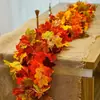 Rattan de Hoja de Arce Artificial Otoñal Transfronterizo Decoración de Halloween Acción de Gracias Amazon Colgante de Pared para el Hogar Rattan de Hoja de Arce
