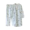 Conjunto de Duas Peças para Gestante Outono e Inverno, Algodão Puro Grau A, com Algodão de Ar, Vestido e Calça Pós-Parto