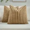 Funda de cojín suave con rayas verticales al por mayor transfronteriza funda de almohada para sofá cama cabecera dormitorio oficina cojín lumbar de color liso en stock