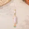 Nuevo Colgante de Llavero de Bambú de la Fortuna Brocado Canción Nueva para Teléfono DIY Souvenir Cultural Creativo Recuerdo de Viaje Adorno Pequeño