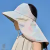 Chapéu de Pescador Infantil com Aba Larga Anti-UV, Chapéu de Sol Colorido em Degradê de Verão para Meninos e Meninas, Chapéu Cachecol Aberto na Parte Superior para Bebês