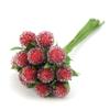 Fruta Roja Artificial Fruta de la Fortuna Ramo Navideño de Frutas Rojas Decoración para el Hogar Adornos de Frutas Artificiales Materiales para Ramillete de Boda Fruta