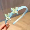 Tiara de Cabelo Colorida e Fresca com Margaridas e Borboletas para Crianças, Presilha de Cabelo para Meninas com Dentes, Tiara Antiderrapante