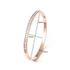 Estilo Coreano Simple Pulsera de Joyería de Acero Titanio Gypsophila Femenina Celebridad de Internet Pulsera de Oro Rosa 18K Joyería de Estilo Frío