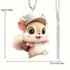 Acessórios para Chaveiro Pingente de Bolsa Plano 2D Decoração Urso Acrílico para Carro Decoração de Amor para Mala
