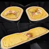 Almofada de Assento Universal para Carro de Quatro Rodas Desenho Animado Fofa Lã Artificial Quente Absorvente Almofada de Assento Traseiro para Banco de Carro