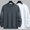 Envío RápidoNueva Sudadera de Manga Larga con Cuello Redondo Holgada de Primavera y Otoño, Camiseta Base Estampada de Moda para Hombre