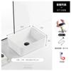 Lavabo de mesa, lavabo de cerámica para baño, lavabo artístico, lavabo individual, lavabo cuadrado pequeño.