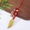 Escoba dorada y pluma dorada colgante de nominación de alto rango para bolso de teléfono móvil DIY llavero accesorio creativo colgante al por mayor