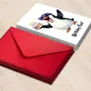 Combinación de Tarjeta de Cumpleaños Feliz Nueva y Sobre Transfronterizo Tarjeta de Cumpleaños Tamaño Grande Pingüino Lindo Acuarela Escrita a Mano