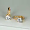 Pendientes de circonita cúbica morada de nueva ronda Cross-border Wish, modernos y versátiles, joyería al por mayor estilo europeo y americano