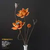 Ramos de flores secas, adornos decorativos de flores reales, flores de loto secas, capullos de loto, raíces de loto naturales, arreglos florales inspirados en Zen, decoraciones para sala de estar chinas.