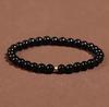 Pulseira de Contas de Transferência de Obsidiana Natural Pulseira de Contas de Buda de Obsidiana Dourada para Mulheres Ano do Zodíaco Presente de Ano Novo para Mulheres Atacado