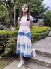 Falda Característica Dali, Vestido Suspendido Dulce Estilo Étnico Hecho a Mano, Nuevo Casual de Verano Teñido Anudado en la Cintura y Otros