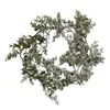 Navidad Artificial Popular Transfronteriza con Escarcha de Nieve Hojas de Pino Ratán Hojas de Dinero Adornos para Chimenea del Hogar Decoraciones Navideñas para Exteriores